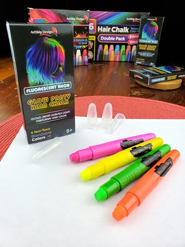Glow Party Hair Chalk – UV Fluorescent Temporary Color