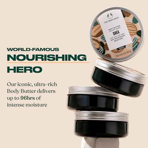 The Body Shop Shea Gift Set - 4 Piece Set, Includes Shower Cream, Body Butter, Face & Body Bar, Hand Balm, Vegan