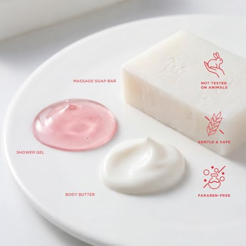 BODY & EARTH Rose Spa Gift Set - 5-Pc Bath & Body Kit for Women