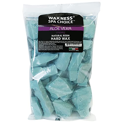 Waxness Spa Choice Aloe Vera Hard Wax Beads 2.2 lb / 1 kg Pack of 2