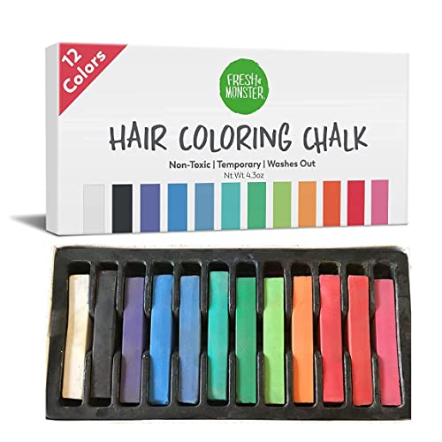 Fresh Monster Temporary Hair Chalk - 12 Bright Colors