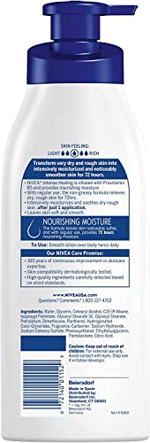 NIVEA Intense Healing Body Lotion, 72 Hour Moisture for Dry to Very Dry Skin, Body Lotion for Dry Skin, 16.9 Fl Oz Pump Bottle - Pack of 2