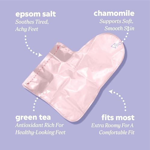 Onyx Professional Epsom Salt Foot Mask Booties for Sore Feet - 6 Pairs