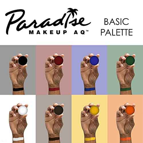 Mehron Makeup Paradise Makeup FX 8 Color Basic Palette | Magnetic Refillable Body Paint & Face Paint Palette | Professional & Water Activated | Costumes, SFX, Halloween, & Cosplay