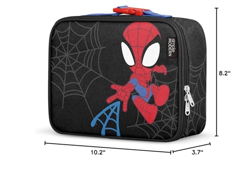 Simple Modern Marvel Kids Lunch Box for School | Reusable Insulated Lunch Bag for Toddler, Girl, and Boy | Meal Containers with Exterior & Interior Pockets | Hadley Collection | Spidey Kid