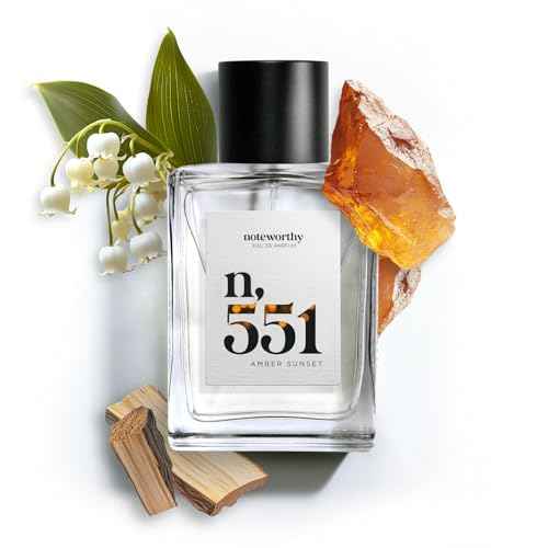 Noteworthy n,551 Amber Sunset Eau De Parfum ? Lily of the Valley, Amber, Sandalwood | Sophisticated, Warm Fragrance for Any Occasion | Long-lasting Unisex Perfume for Women & Men (100ml)