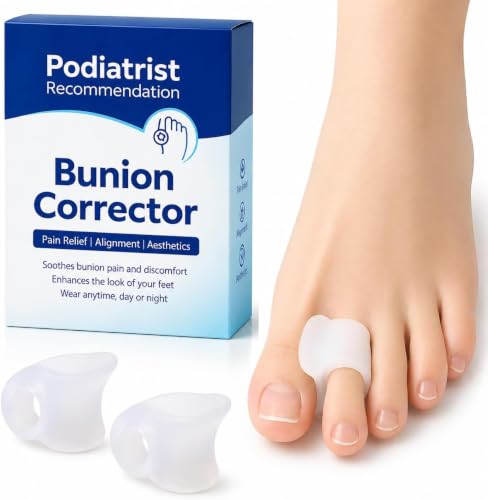 2 Pack Gel Toe Separators for Men & Women, Bunion Corrector & Toe Alignment, Reusable