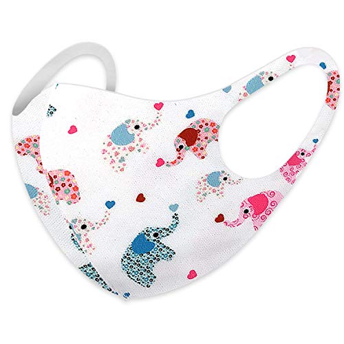 Kid's Face Protective Gear Washable and Reusable Unicorn Kitty Animal Themed (Girl_4set)