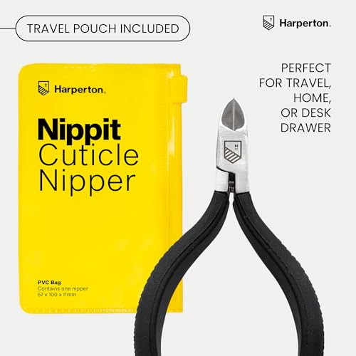Harperton Stainless Steel Cuticle Nipper - Non-Slip Precision Trimmer