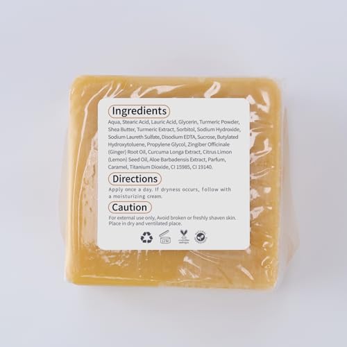 LIYALAN Turmeric Soap Bar for Face & Body-Tumeric Soap,Smooth Skin,Deep Cleansing, Natural Handmade Soap Sensitive Skin Formula, Vegan Soap