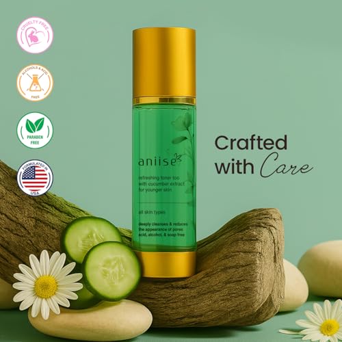 Refreshing Cucumber Extract Face Toner | 4 fl. Oz | Deep Cleansing, Hydrating, and Pore Reducing Tonic for All Skin Types ? Alcohol-Free, Paraben-Free, Sulfate-Free, Vegan