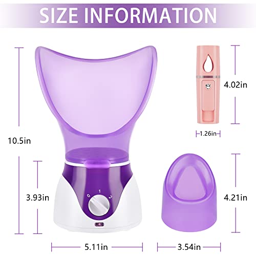 Crybeno Nano Ionic Facial Steamer with Blackhead Remover Kit