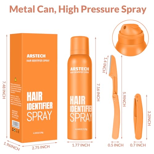 Hair Identifier Spray for Face Dermaplaning — Orange, 1 Pack by Arstech
