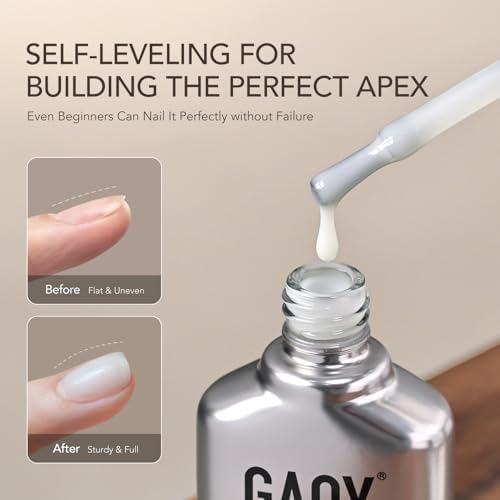 GAOY Builder Gel for Nails - Milky Jelly White Extension & Strengthener, 16ml