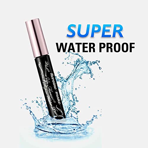 HEROINE MAKE by KISSME Volumizing Waterproof Mascara & Length by Defining Fiber for Long-lasting Natural Eyelash Look | Smudge Proof Mascara & Curvy Brush for Eye Makeup, from Japan, Black, 2 EA