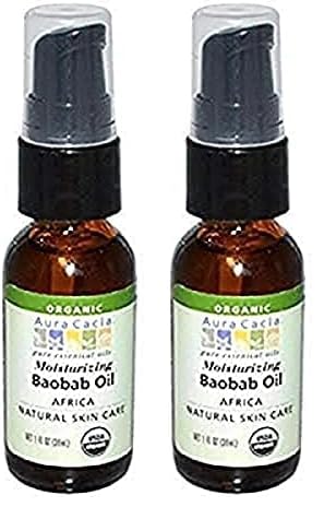 Aura Cacia Organic Skin Care Oil, Baobab, 1-Fluid Ounce (Pack of 2)