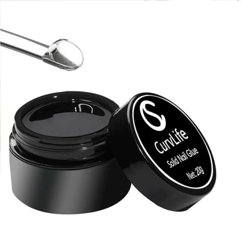 Curvlife 15g Clear Soft Gel Nail Glue for Press On Nails & Nail Tips - 3 in 1