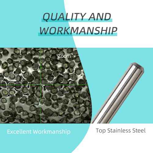 4mm Round Barrel Cuticle Clean Nail Drill Bits, Russian Diamond Nail Bit Professional Safety Under Nail Cleaner Burr for Cuticle Dead Skin, Electric Nails Drill Accessories, Fine