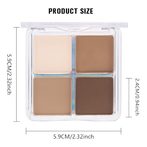 Nude Brown Matte Eyeshadow Quad Palette - Pigmented Smoky Eye