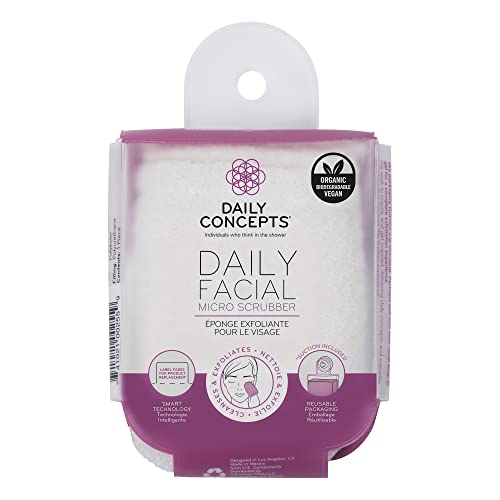 Daily Facial Micro Scrubber - Dual Textured Scrubber For Cleansing And Exfoliating The Face