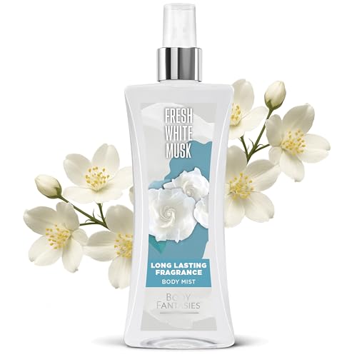 Body Fantasies Signature Fresh White Musk Body Spray 8 Fl Oz - Long Lasting Fragrance