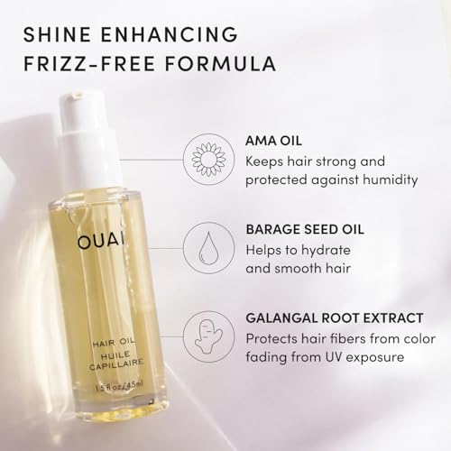 OUAI Hair Oil Heat Protectant & Smoothing Serum Duo (1.5oz + 0.45oz)