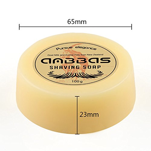 Anbbas Shaving Soap Goat Milk for Beard Barber Traditional Wet Shave (2pcs, 7 oz)