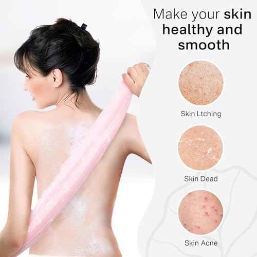Yiclick Exfoliating Washcloth Towel¡¼3 Pack¡½- Exfoliating Body Scrubber Exfoliator, Back Scrubber for Shower Bath, Exfoliate Rags Wash Cloths, Loofah Lufa Sponge, Body Scrub & Exfoliation Women Men
