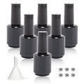 15ML Empty Gel Nail Polish Bottles, Pack of 6 with Brush & Mixing Balls