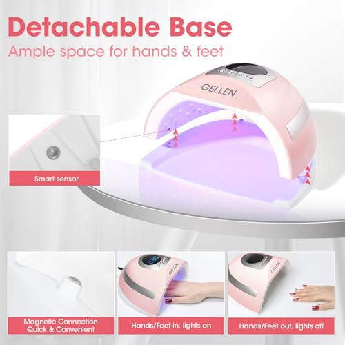 GELLEN 268W UV LED Nail Lamp for Gel Nails, Fast Curing Manicure Light