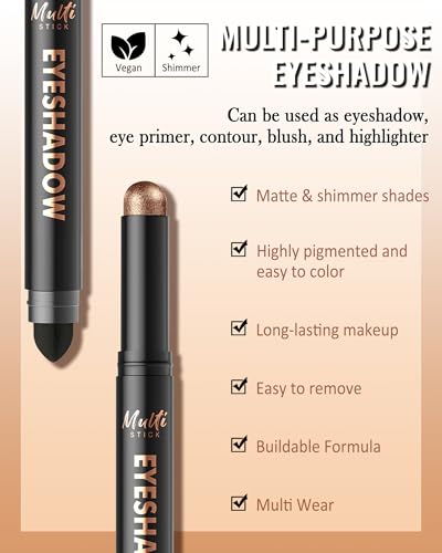 Bronze Shimmer Eyeshadow Stick with Built-In Blender