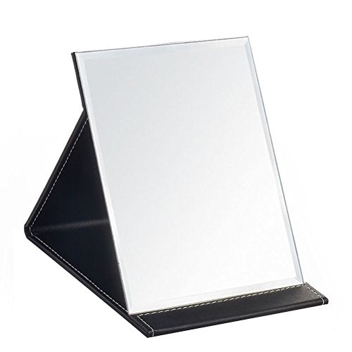 JOLY Folding Desktop Makeup Mirror with Adjustable Stand - Black