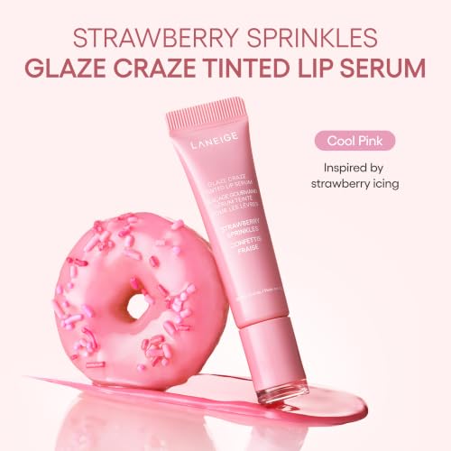 Glaze Craze Strawberry Sprinkles Tinted Lip Serum | Hydrating Gloss