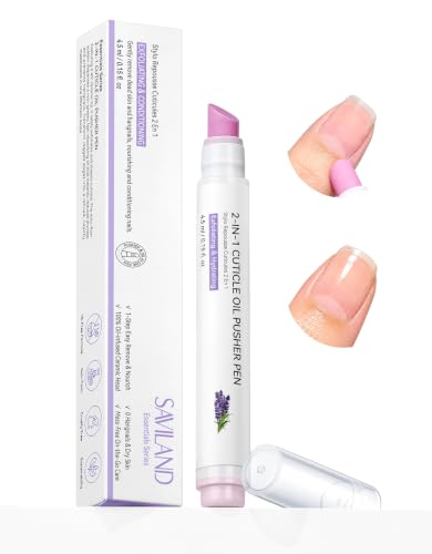 SAVILAND 2-in-1 Cuticle Oil Pen with Ceramic Tip & Lavender