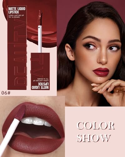 Matte Liquid Lipstick 16H Wear - Wine Red