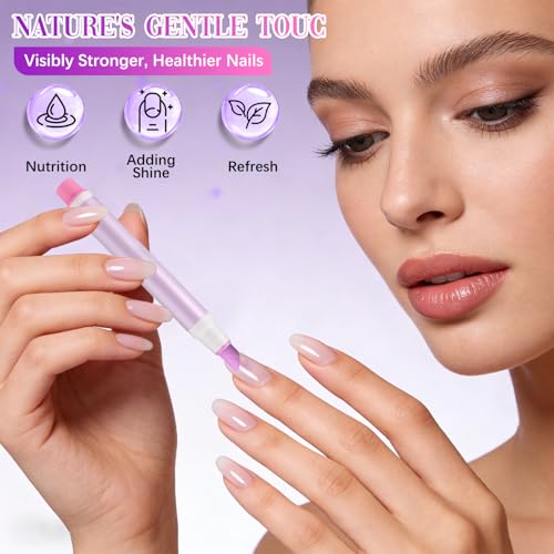 Baysea 2-in-1 Cuticle Oil Pusher Pen & Remover | Portable Nail Care