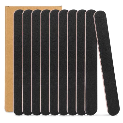 10 Pack Double Sided Nail Files 100/180 Grit Emery Boards for Manicure & Pedicure