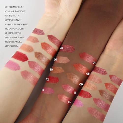 Anglicolor Metallic Nude Pink Lipstick - Hydrating 3D Shimmer