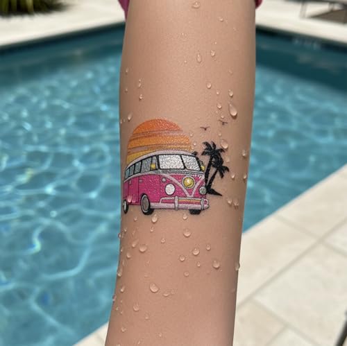 PapaKit 36 Pc Vehicle Temporary Tattoo Set - 18 Sheets