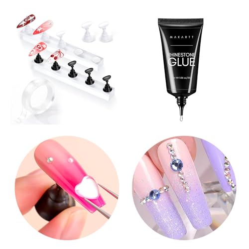 Makartt Nail Rhinestone Glue Gel - Strong Adhesive for Nail Art & Gems