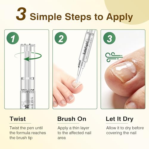 SafeFight Toenail Fungus Treatment Extra Strength - 3PCS Nail Repair Pen with 25% Undecylenic Acid