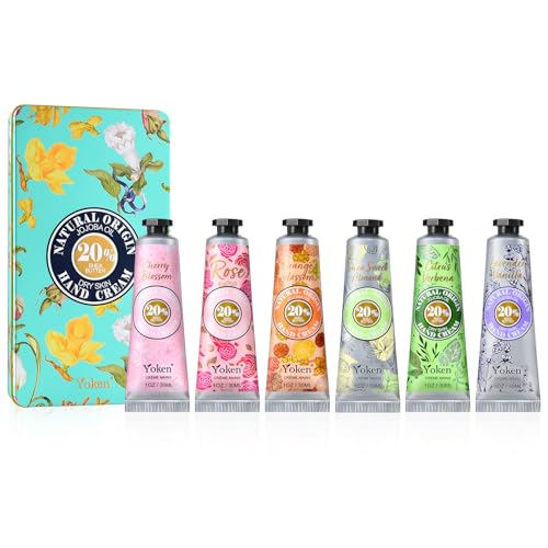 Yoken Shea Butter Hand Cream Gift Set, 6 x 1oz Travel Size