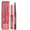 2-Piece Lip Liner & Lip Gloss Lipstick Set, 6 Colors Optional, Long-Lasting Waterproof Smudge-Proof, Matte & Glossy Finish for Daily Makeup & Party (12#)