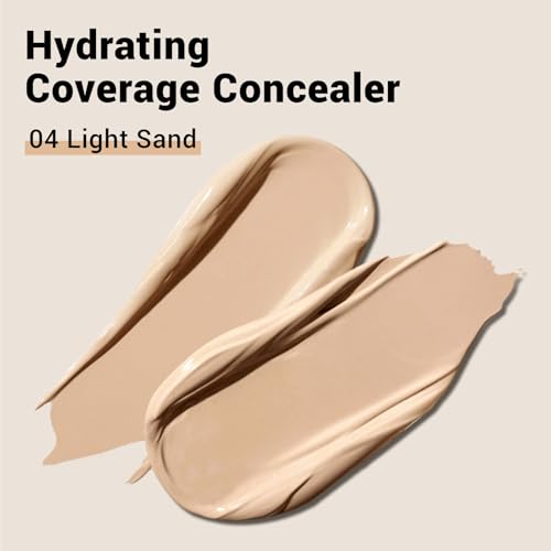 HECI BEAUTY Liquid Concealer - Medium to Full Coverage, 04 Light Sand