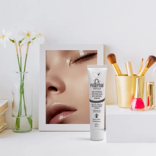 Dr.PAWPAW Shimmer, Multi-Purpose Natural No Fragrance Balm for Hydrating Lips, Skin, Hair, Cuticles, Nails & Beauty Finishing (3 x 25 ml)