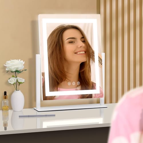 LED Makeup Mirror 13.2" with Smart Touch & 3 Light Modes