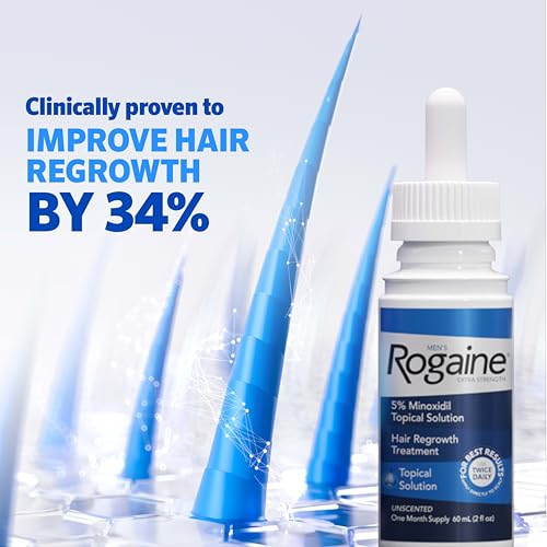 Rogaine Extra Strength 5% Minoxidil Hair Regrowth Solution for Men