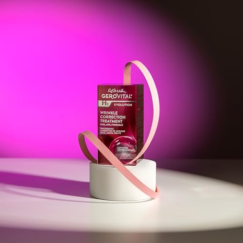 GEROVITAL EVOLUTION Anti-Wrinkle Serum for Eyes, Lips and Forehead Area with Hyaluronic Acid, Vitamin A and E, Reduces Deep Wrinkles, Improves Skin Elasticity, ?15 ml