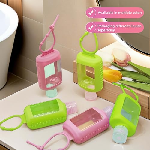 TSA-Approved Leak Proof Travel Bottles 60ml 4-Pack with Silicone Sleeves