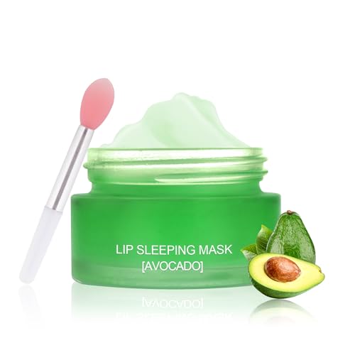 MEICOLY Lip Sleeping Mask,Lip Mask Overnight,Lip Masks,Nourish Hydrating Sleeping Lip Mask,Intense Hydration Night Sleep Lip Mask,Moisturize Lip Balm for Restore,Hydrate Dry Chapped Lips,Avocado,0.7oz